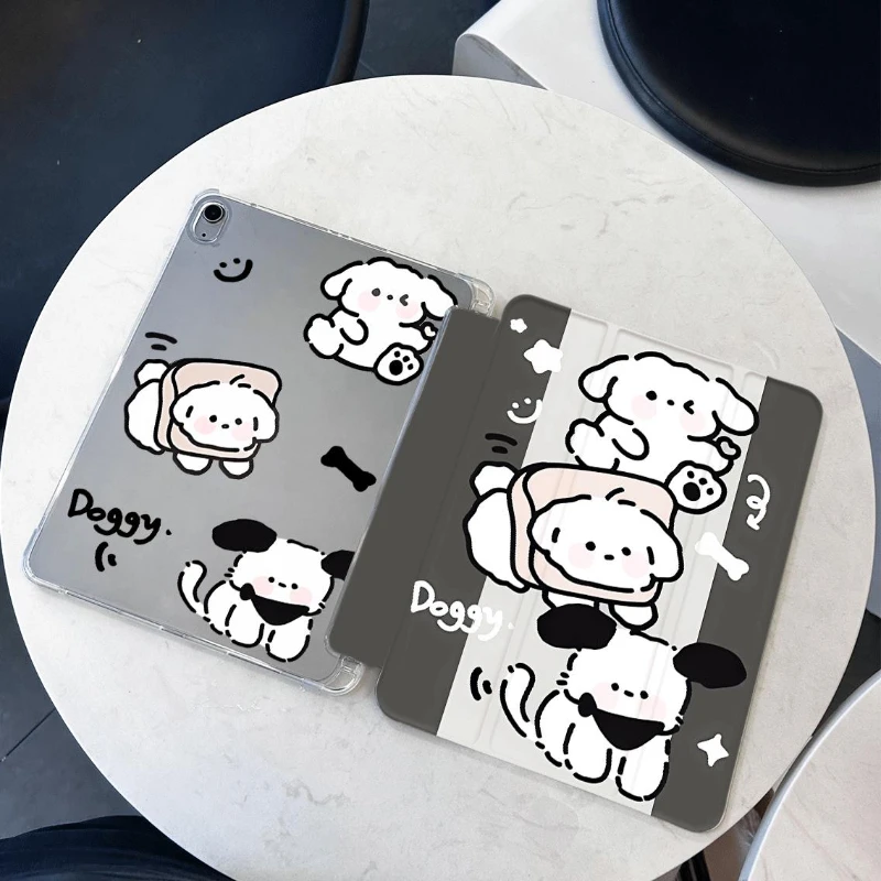 Capa para tablet pão filhote de cachorro para ipad 10a geração ipad air 5 air 4 10.9 ipad 5th 6th 9.7 air 2/3 10.5 com estojo porta-lápis