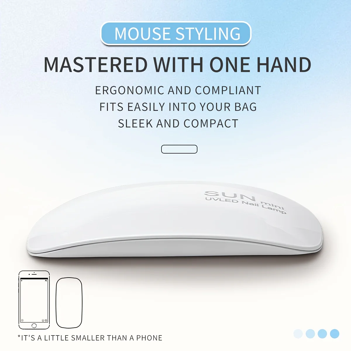 1 Pc 6 Lampe Perlen Weiß Mini Maus Nagel Lampe Nagel Tragbare Micro USB Netzteil Kabel Heimgebrauch Trocknen Lampe für Gel