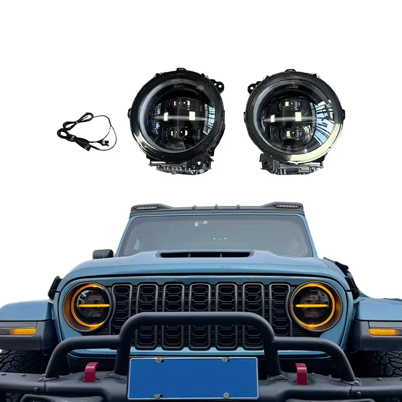 World Best Selling Products 7 LED Round  Double Lens Headlights Compatible with 2018+  JL