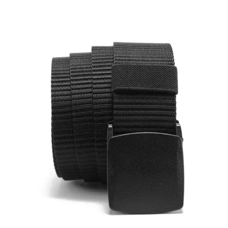 2Pcs Men Nylon Tactical Canvas Belt with Auto Buckle, Multifunctional Outdoor Hunting Waist Strap