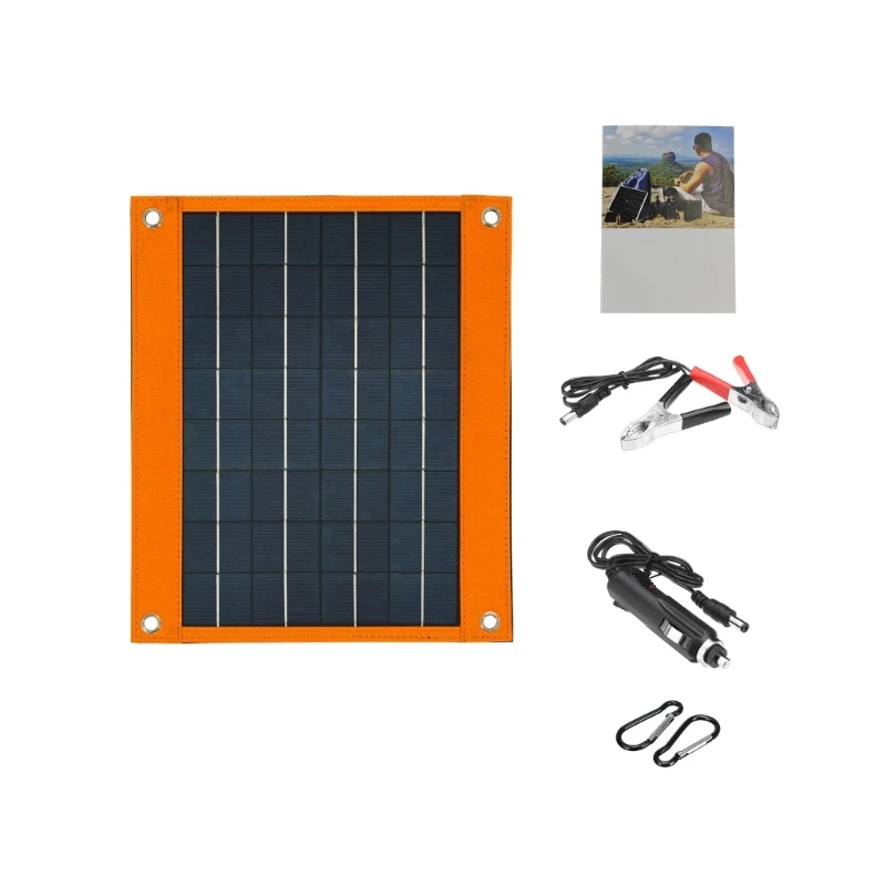 Cargador panel solar múltiples interfaces U55B 16W 18V Carga rápida Tamaño compacto para viajes campamento y