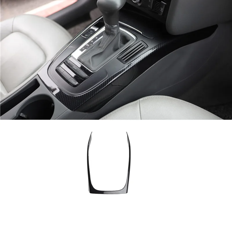 For Audi A4 B8 A5 2009-2016 ABS Carbon Fiber Center Interior Console Gear Shift Frame Decoration Cover Trim Car Accessories - view 3