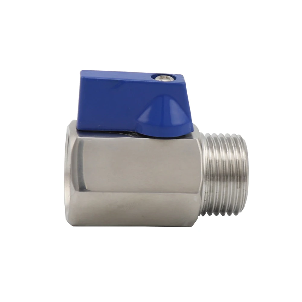 PN63 304 Stainless Steel Mini Ball Valve G5/8\'\' Thread Female To Male For Homebrew Beer Keg Coupler