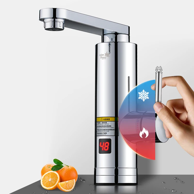 3000W Electric Water Heater Tap Instant Hot Water Faucet Heater Cold Heating Faucet Tankless Instantaneous Water Heater 220V