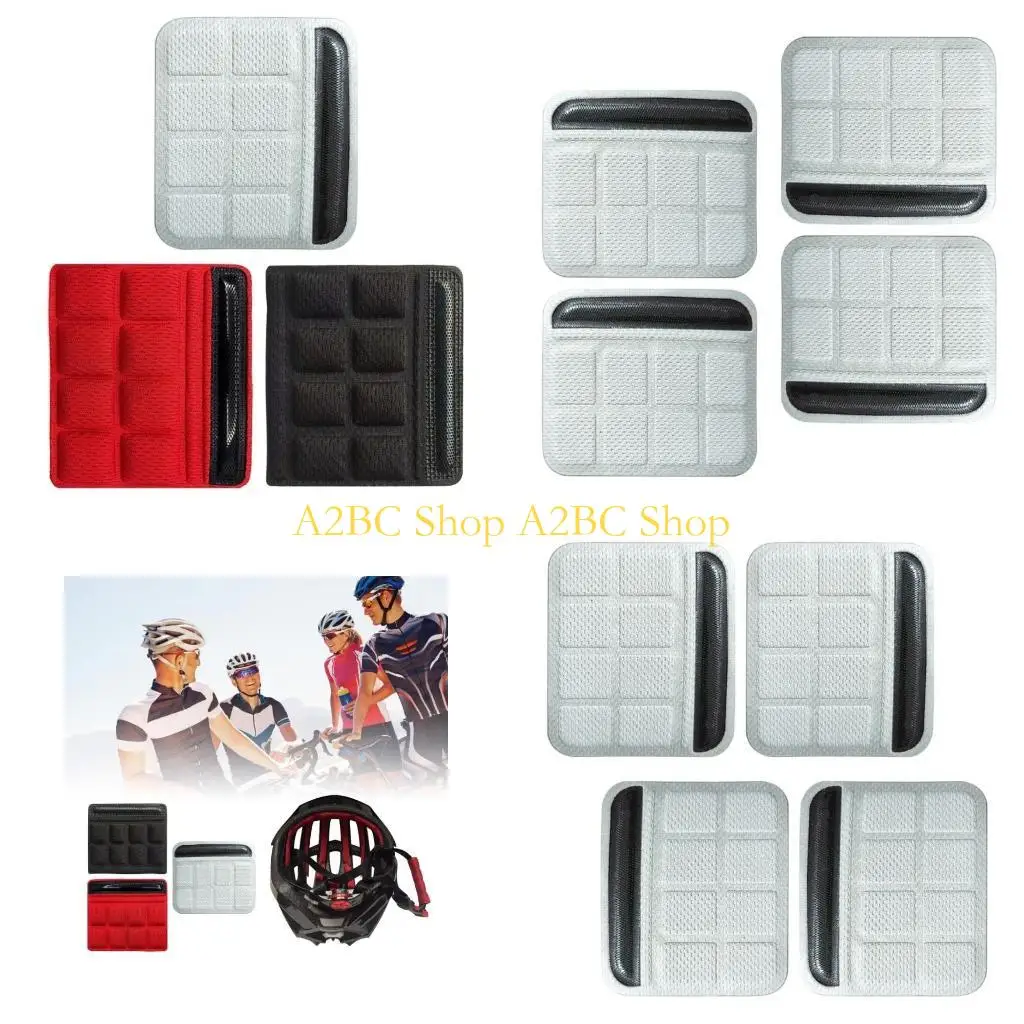 

A2BC Easy Clean Helmets Cushion Liner Pads Set with Chin Strap for Outdoor Cycling During Summer Rides Pack of 4