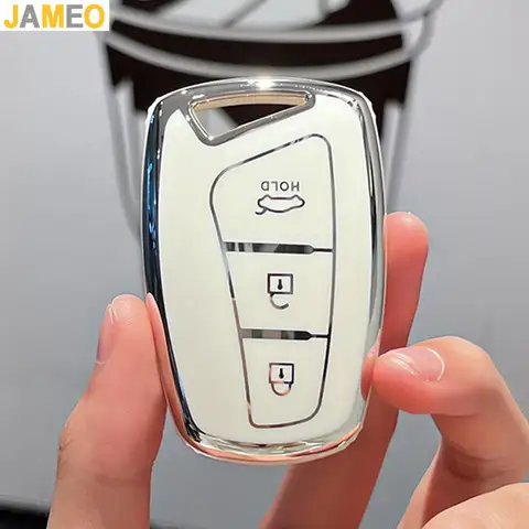 현대 그랜저 HG 세단 창세기 G80 산타페 3DM 그랜드 산타페 2018 IX45 EQUUS Azera 용 TPU 원격 키 케이스 커버 홀더 Fob