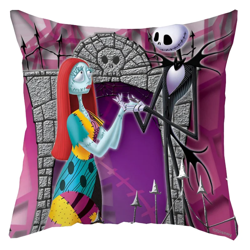 45x45CM Pillow Cushion The Nightmare Before Christmas Room Decor Christmas Decoration for Home New Year Sofa Car Cushion Cover