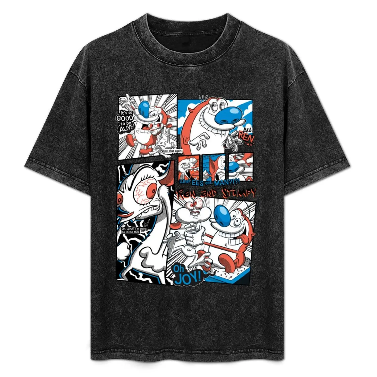 

Ren and Stimpy Vintage Color Pop Comic Strip Poster T-Shirt Dry Fit Athletic Short Sleeve Shirt