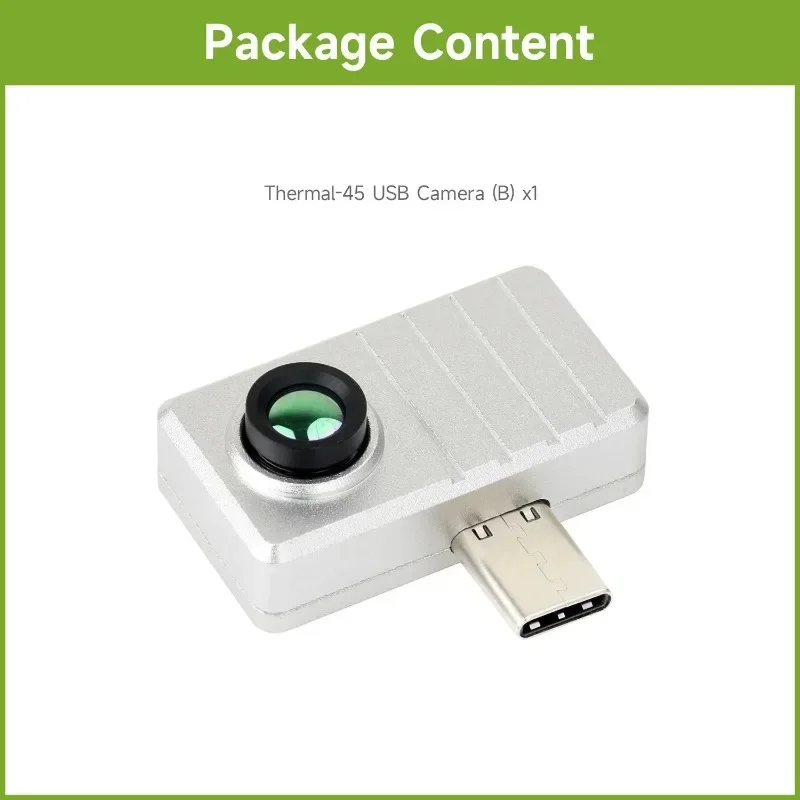 كاميرا التصوير الحراري بالأشعة تحت الحمراء للهواتف الذكية Waveshare (B) خيارات التوصيل والتشغيل بمنفذ Type-C لـ FOV، حافظة من سبائك الألومنيوم