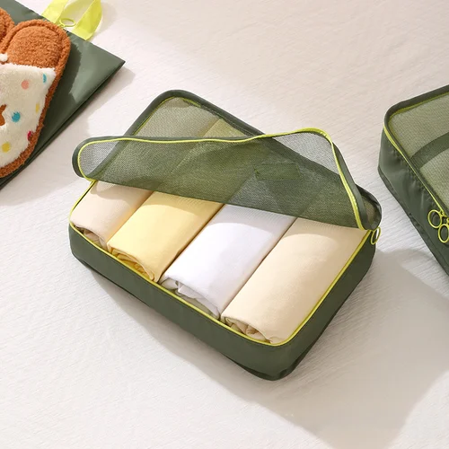 Imagen 2 del producto Almacenamiento de viaje de dopamina Bolsa de cosméticos de sarga engrosada Maleta portátil multifuncional Bolsa de cosméticos de siete piezas Impermeable, se puede utilizar para viajes, almacenamiento en dormitorio, adecuado para almacenar cosméticos, ropa, artículos de tocador, almacenamiento de ropa sucia, fácil de llevar