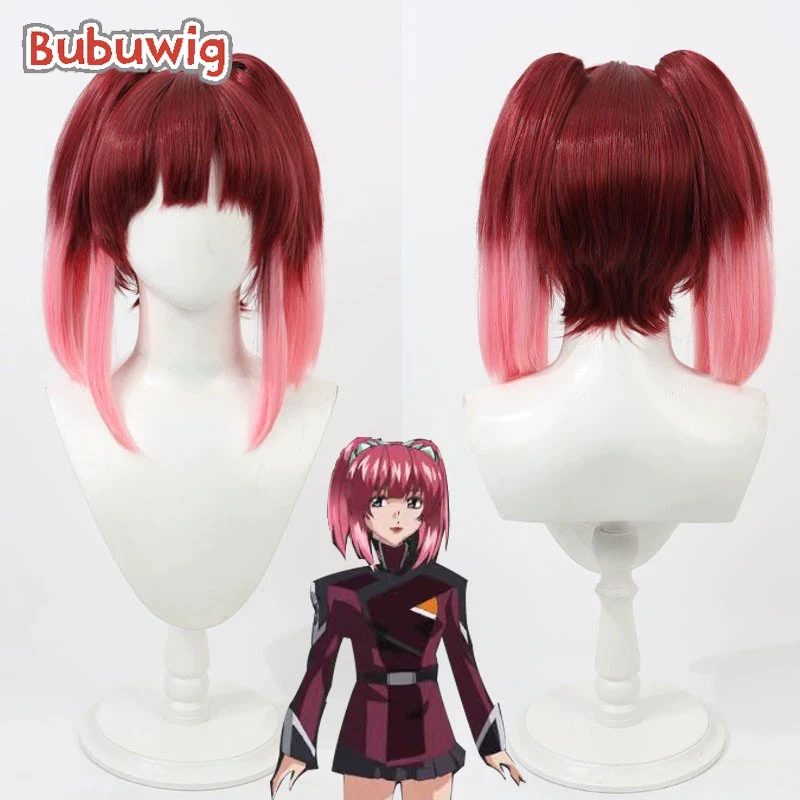 

Bubuwig синтетические волосы Agnes Giebenrath косплей парики мобильный костюм Gundam Agnes Giebenrath 35 см короткий парик с хвостиком термостойкий