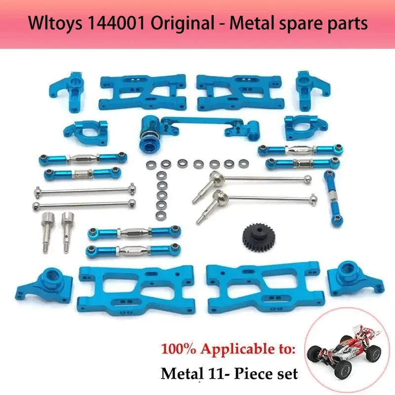 Wltoys 144001 144010 124007 124008 124016 124017 124019 metalowe zawieszenie wahacze kierownicy miska piasty zestaw dla części zamienne