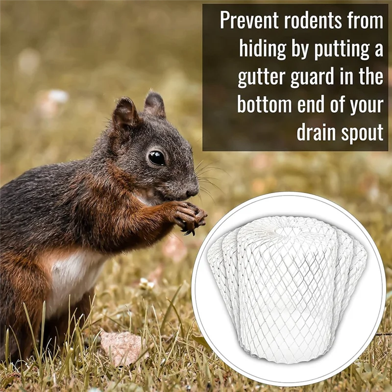 

A26F-фильтр для листьев, сетчатый фильтр для желоба и защита водосточной трубы диаметром до 4 дюймов, сливная крышка для желоба и защита от дождя для желоба