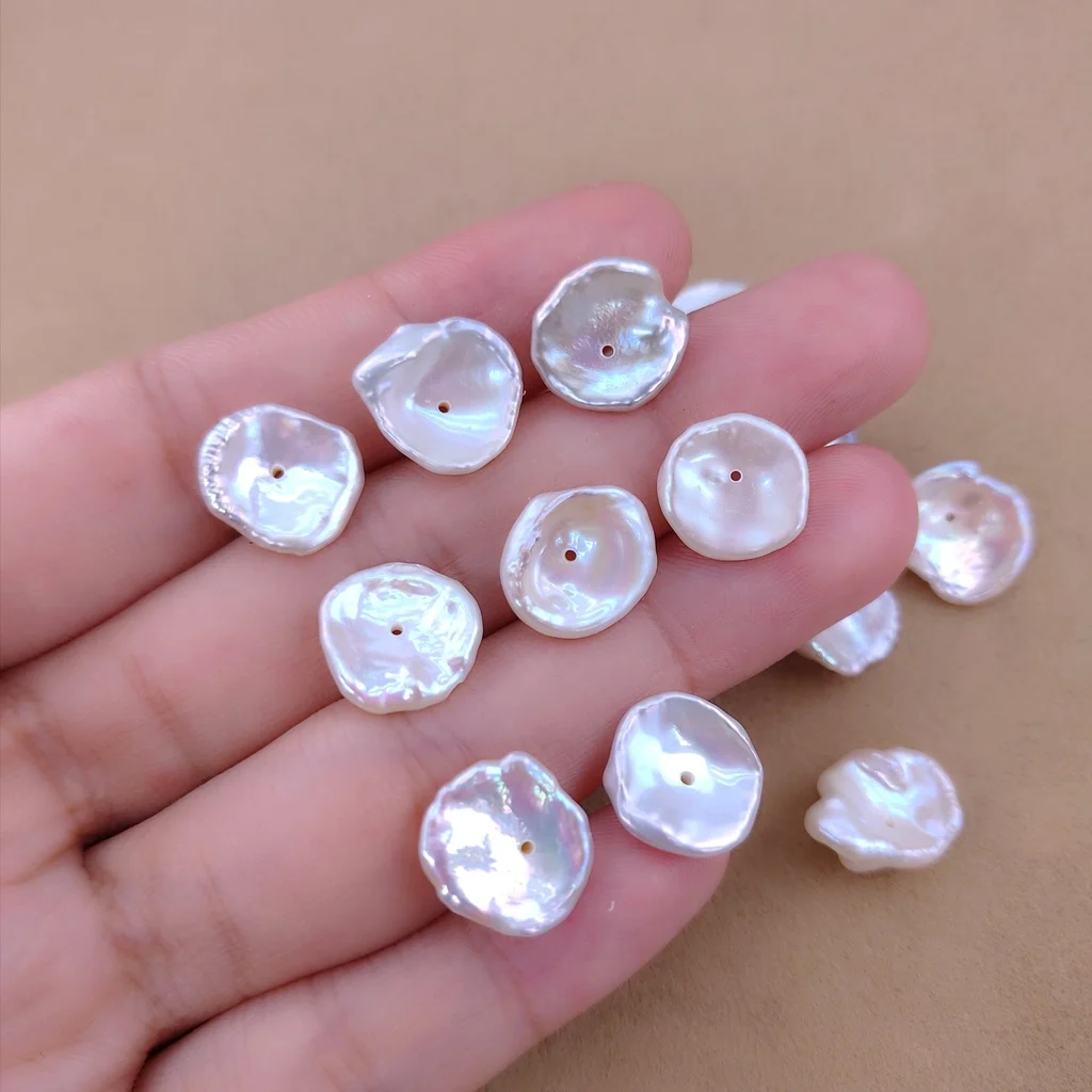 Natural white keshi freshwater pearls DIY handmade semi-finished accessory