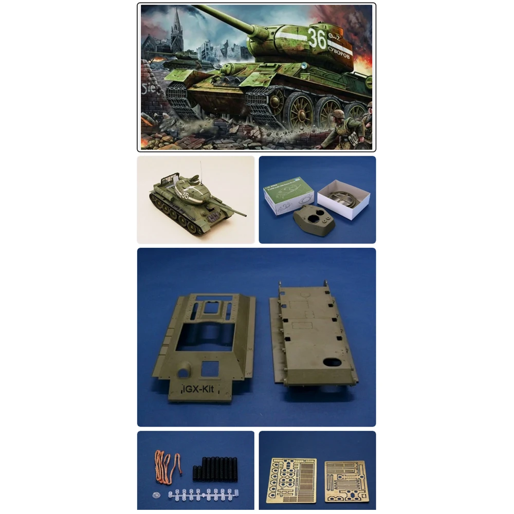 

Trumpeter 00902 1/16 Scale Russian T34 T-34 T34/85 Mod 1944 Nr183 Late Tank Vehicle Plastic Assembly Building Model Kit
