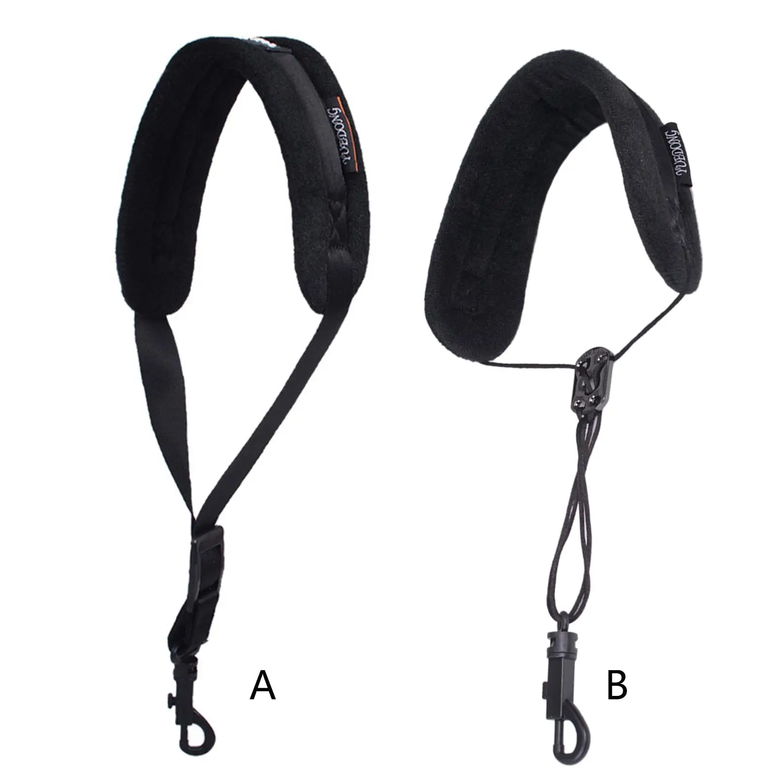 Correa de cuello de saxofón acolchada suave con gancho de Metal, longitud ajustable, correa de cuello de Clarinete para barítono Oboes Soprano Alto