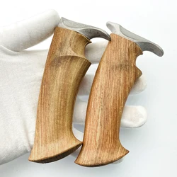 Material de mango de cuchillo de madera de pera amarilla semiacabado, protector de cuchillo para bricolaje, fabricación de mango de cuchillo, accesorios de hoja, 1 Juego