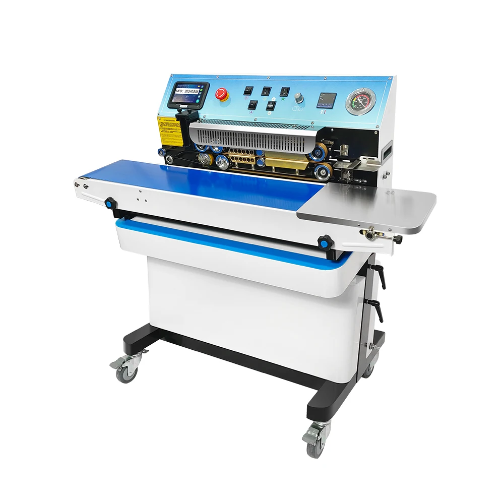 Factory Direct Sale Automatic Continuous Sealing Machine With Nitrogen Gas Filling Flush Vacuum And Date Coding Sealing Machine
