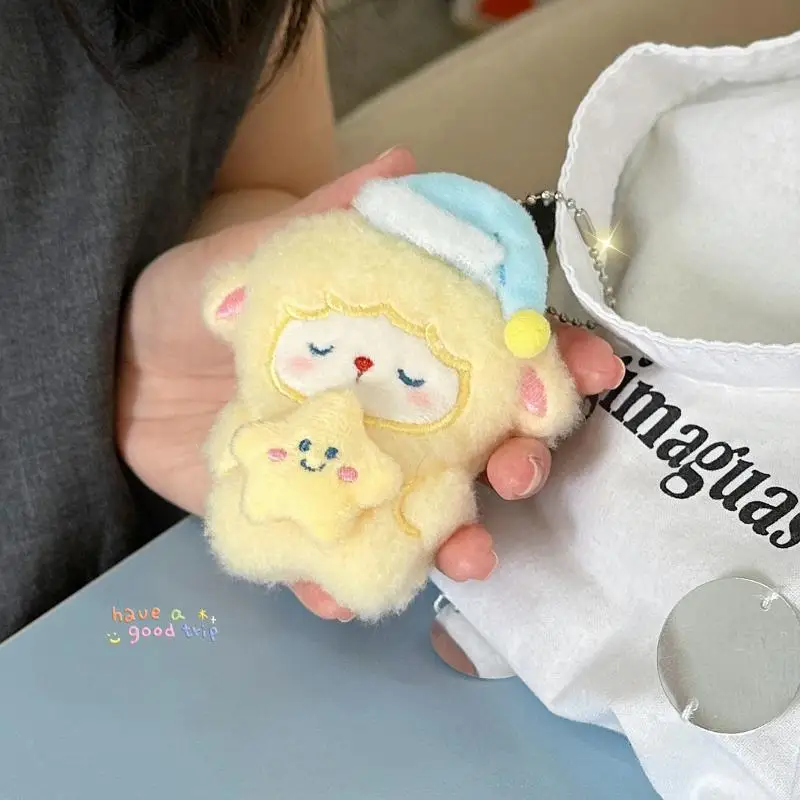 Cute Soft Fluffy Plush Lamb Keychain Design Perfect Bag Decoration Holiday Gift For Kids Girls Teens