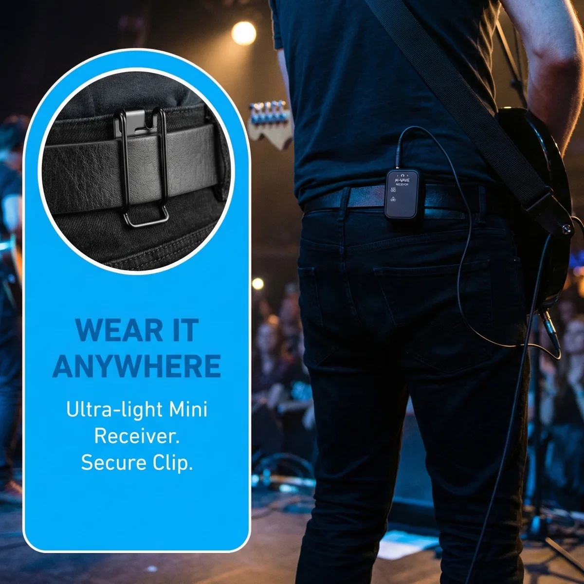 M-VAVE WP-12 1T6R Wireless Ear Monitor – 2.4GHz Digital, 24h TX Battery, 1800mAh Case, Low Latency, 6 Individually Mixed Receive