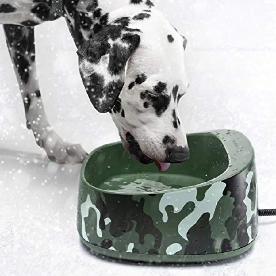 

Heated Pet Bowl Outdoor Pet Thermal Water Bowl Dog Cat Heated Water Bowl with 69 Inch Chew Resistant Cord and Waterproof ON/Off