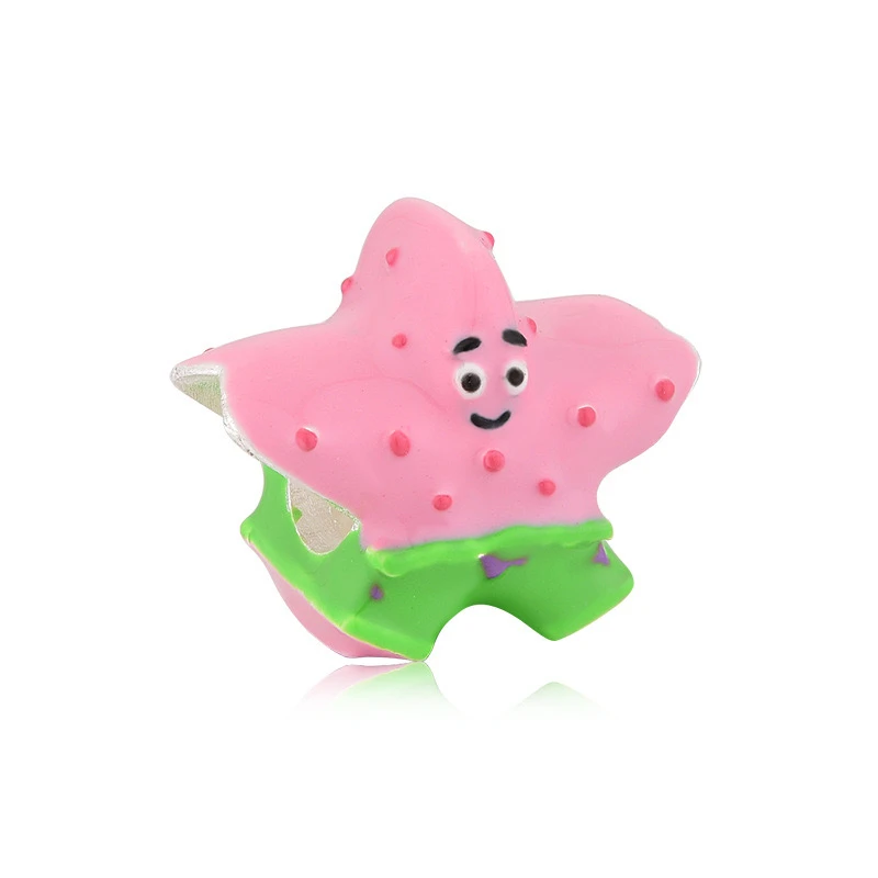 SpongeBob Square Patrick Star 925 Sterling Zilver Charm Bead Fit Originele Armband Sleutelhanger Ketting Diy Sieraden Accessoires