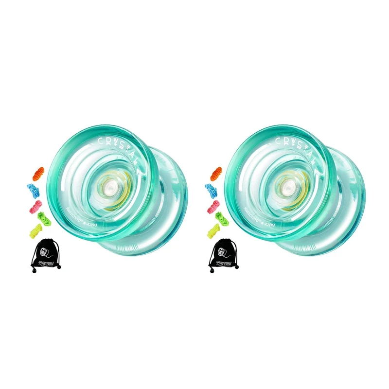 

MAGICYOYO 2X K2 Plus Crystal Responsive Yoyo,Dual Purpose Yo-Yo With Replacement Unresponsive Bearing For Intermediate,Green