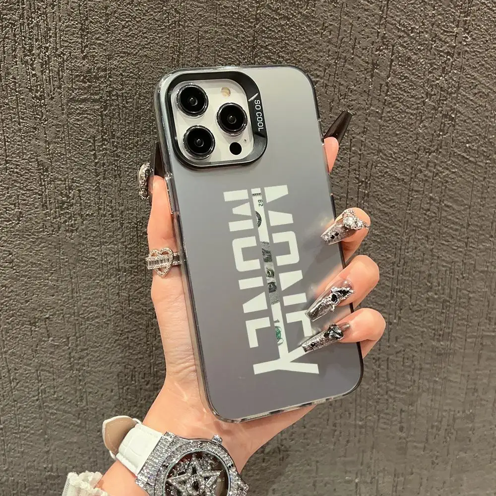 حافظة الهاتف المحمول الإبداعية Money English مناسبة لهاتف iPhone 17 16 15 14 13 12 11 Pro/ Max/Plus مضادة للسقوط والصدمات