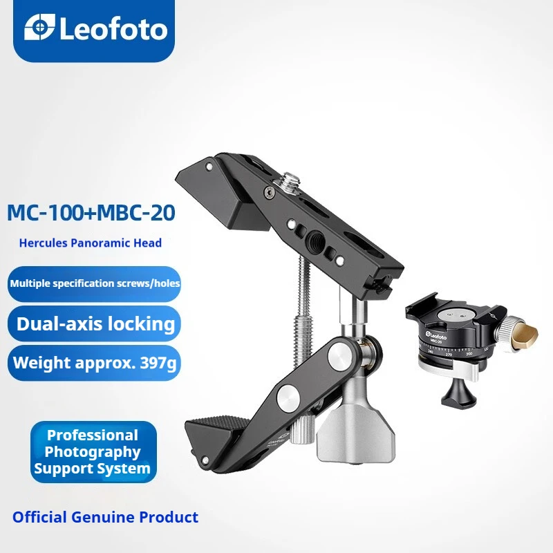 

Leofoto MC-100 Clamp-Style Heavy-Duty Clamp DSLR/Mirrorless Camera Mounting Support Bracket MC-100 (Heavy-Duty Clamp)