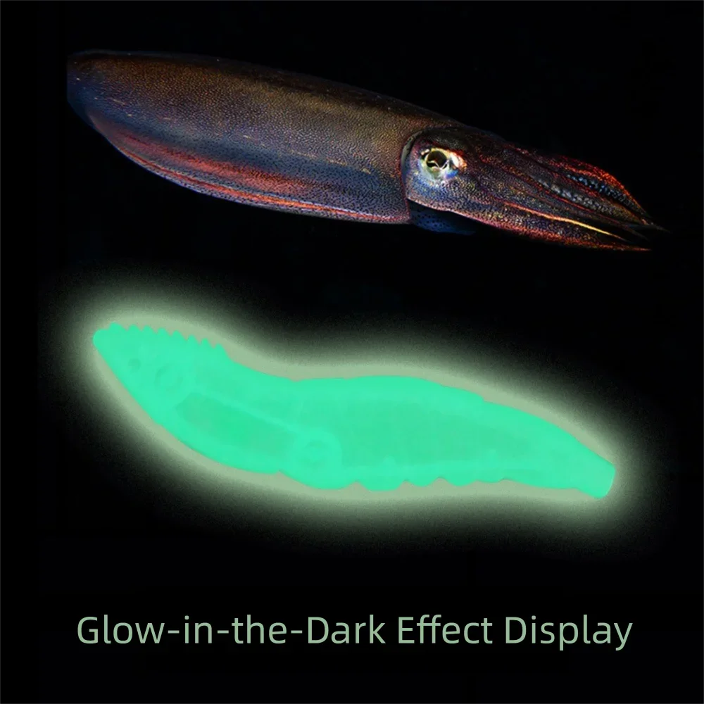 3 Stück 2025 8 cm Köder Embryo Körper Drillinge lebensechte Augen sinkender Köder transparent künstlich unlackiert hart