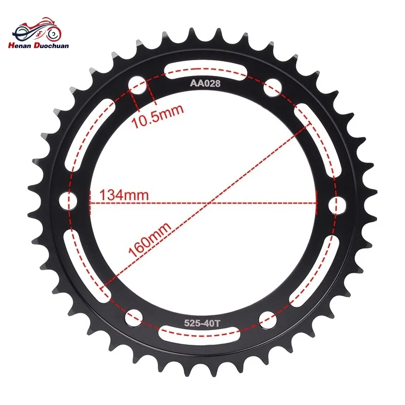 525-40T 42T 45T Carburized Steel Rear Sprocket For Honda CBR600 2001-2023 CBR1000 S CBR1000RR 04-16 VTR1000 RC51 RVT1000R 00-06