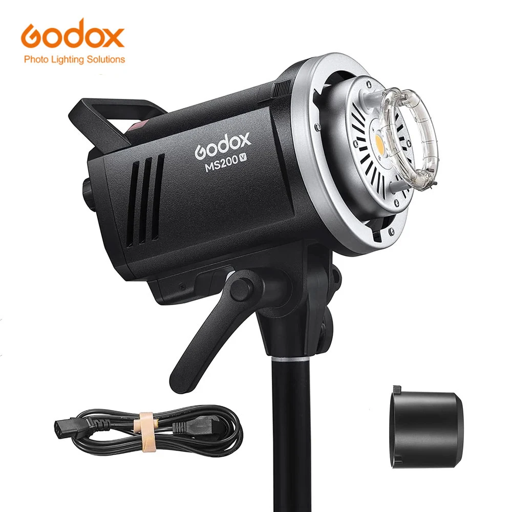 

Godox MS300V 300Ws MS200V 200Ws LED Studio Flash 2.4G Wireless Receiver Lightweight Compact Bowens Mount LED Modeling Lamp