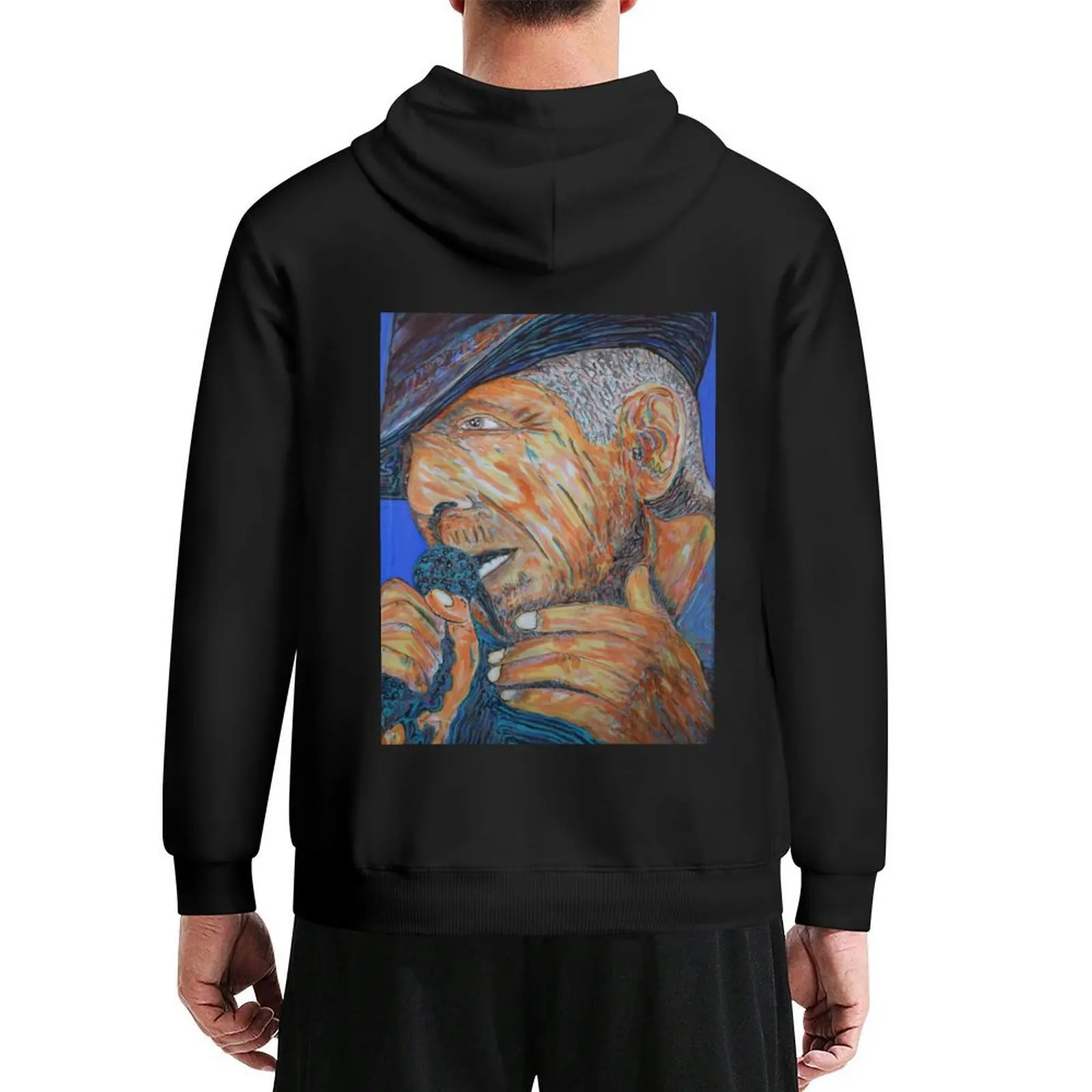 

POET LOVER MUSIC MAN .leonard Cohen. Portrait Hoodie men's sweat-shirt men wear men's coat graphic hoodie