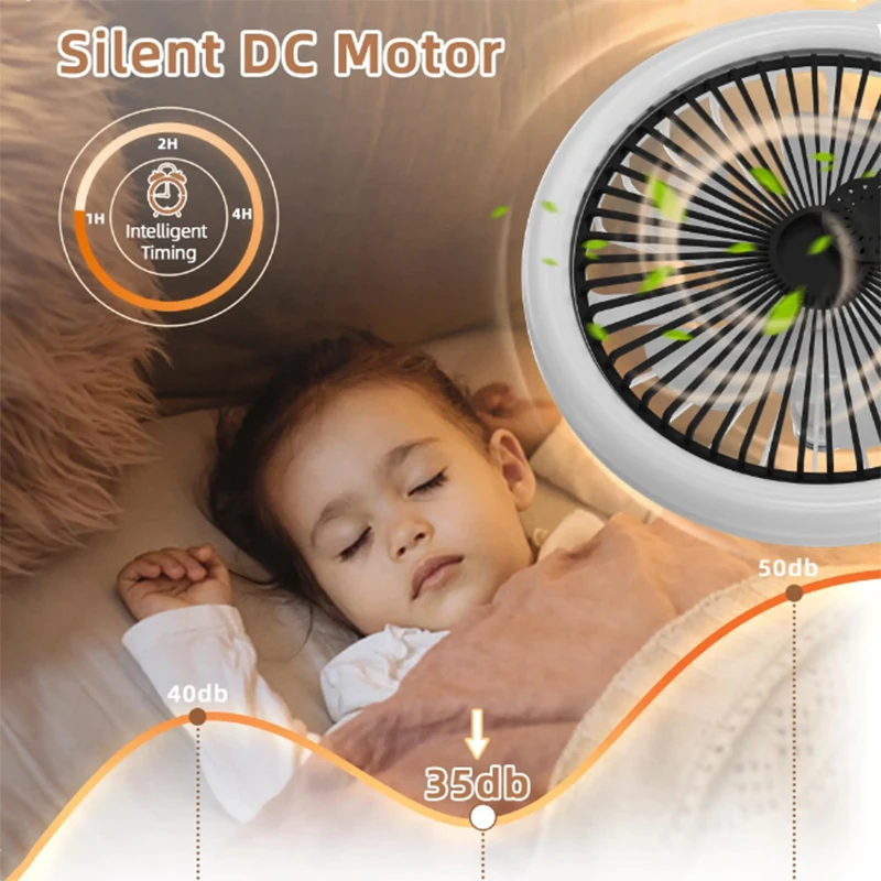 تدوير 3in1 مروحة السقف ضوء E27 LED محول قاعدة الذكية التحكم عن بعد غرفة نوم المشجعين مصباح دراسة المطبخ ديكور المنزل