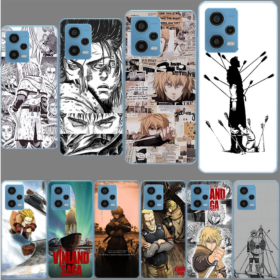 Vinland Saga Manga Case for Redmi Note 12 Pro 11 Pro Plus 12S 11S 11T 11E 10 5G 10S 9S 9T 9 8T 8 7 Phone TPU Clear Cover