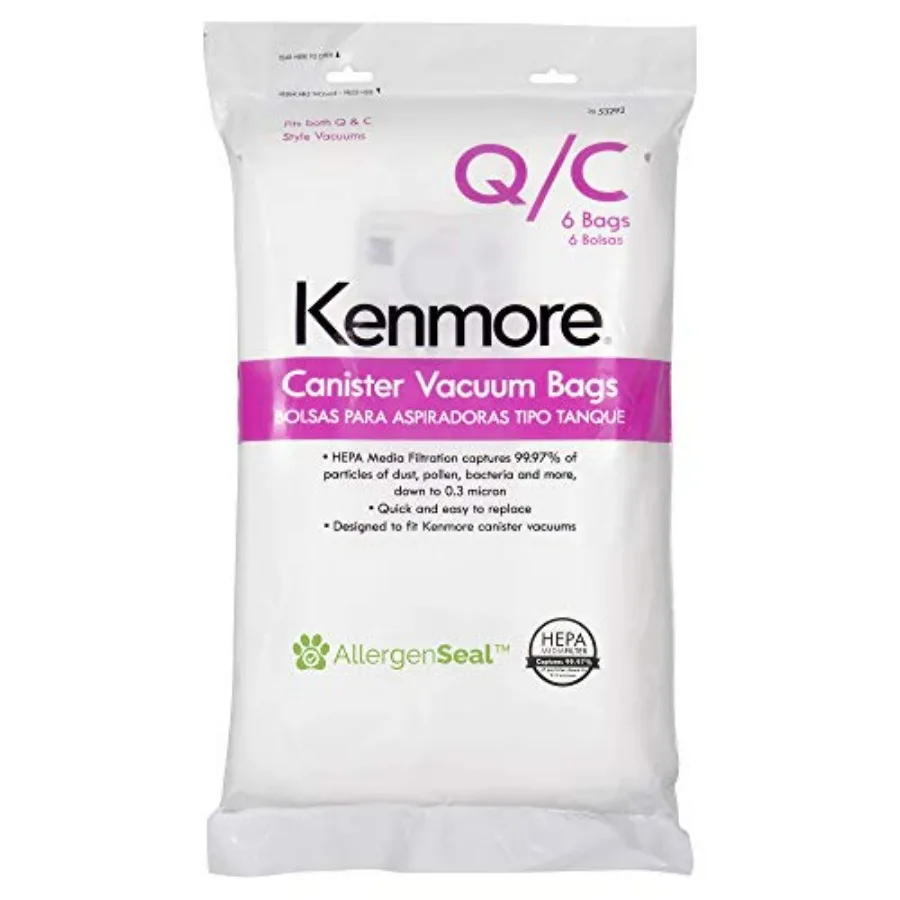 

53292 Type Q HEPA Replacement Dust Bags for Canister Vacuum 81214, 81414, 81714, 21814, BC2005, BC3005, BC3006, 81615, BC4039,