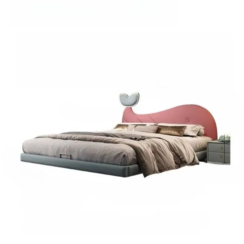 Decoração de luxo crianças camas normal barato simples único personalizado crianças camas design madeira moderno iluminado pour enfants móveis casa