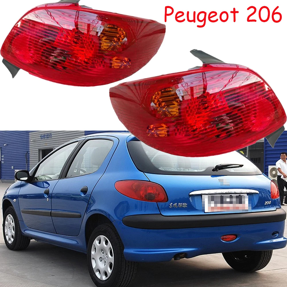 

1pcs car bumper tail light for Peugeot 206 taillight no bulb 2004~2008y Taillamp for Peugeot 206 fog lamp