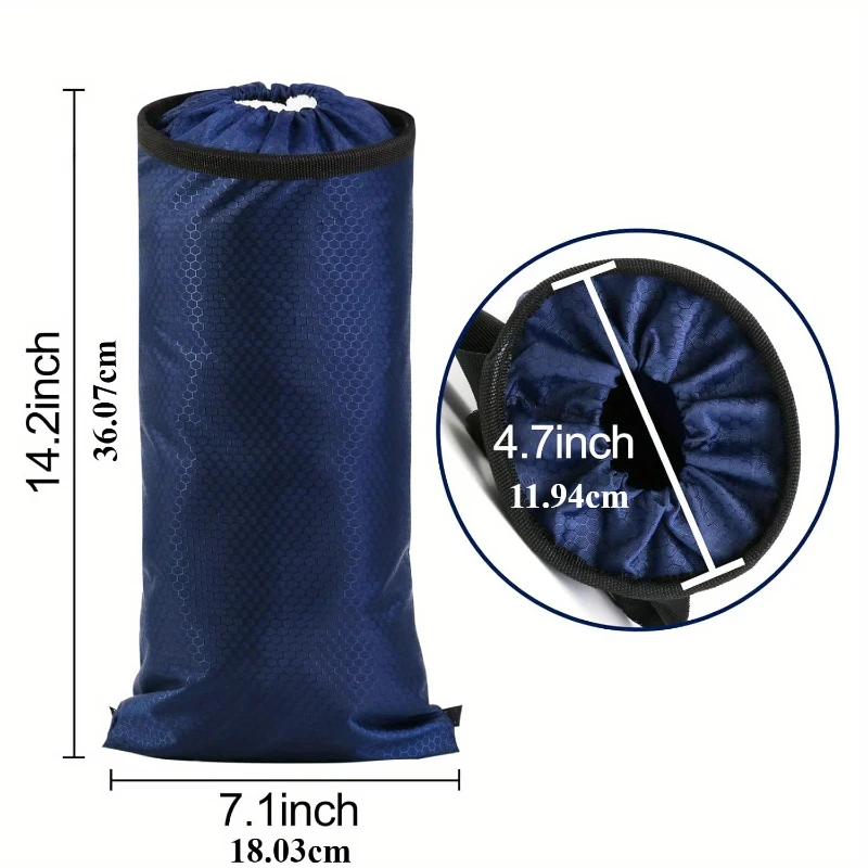 Car Trash Bag Can Hanging Back Seat Car Garbage Bag with Storage Pockets Washable Eco-Friendly Can Outdoor Traveling Home Use view 5