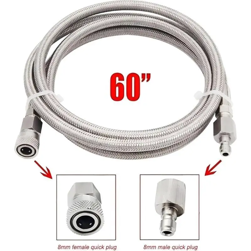 

R9UF easy installs CO2 Sodas Hose CGA320 Adapter set Stable CO2 Refilling Connector set