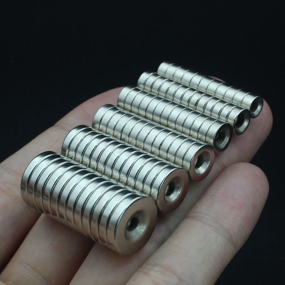 Round Magnet 6/7/8/10/12/15mm x 3mm Hole3mm Neodymium Magnet N35 Permanent NdFeB Super Strong Powerful Magnets With hole