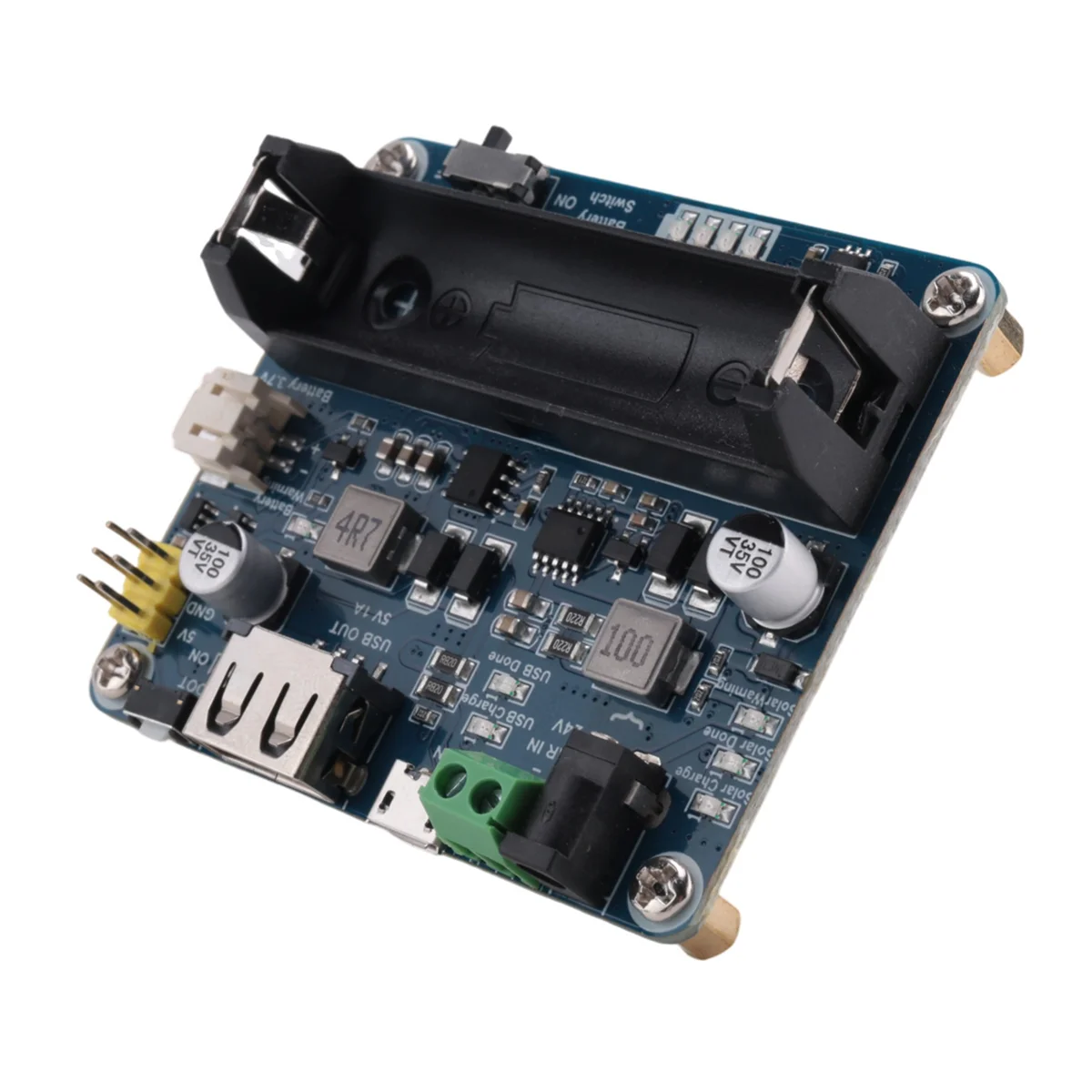 Waveshare Solar Power Management Module for 6V-24V Solar Panel,Supports MPPT Function,USB Connection Battery Charging