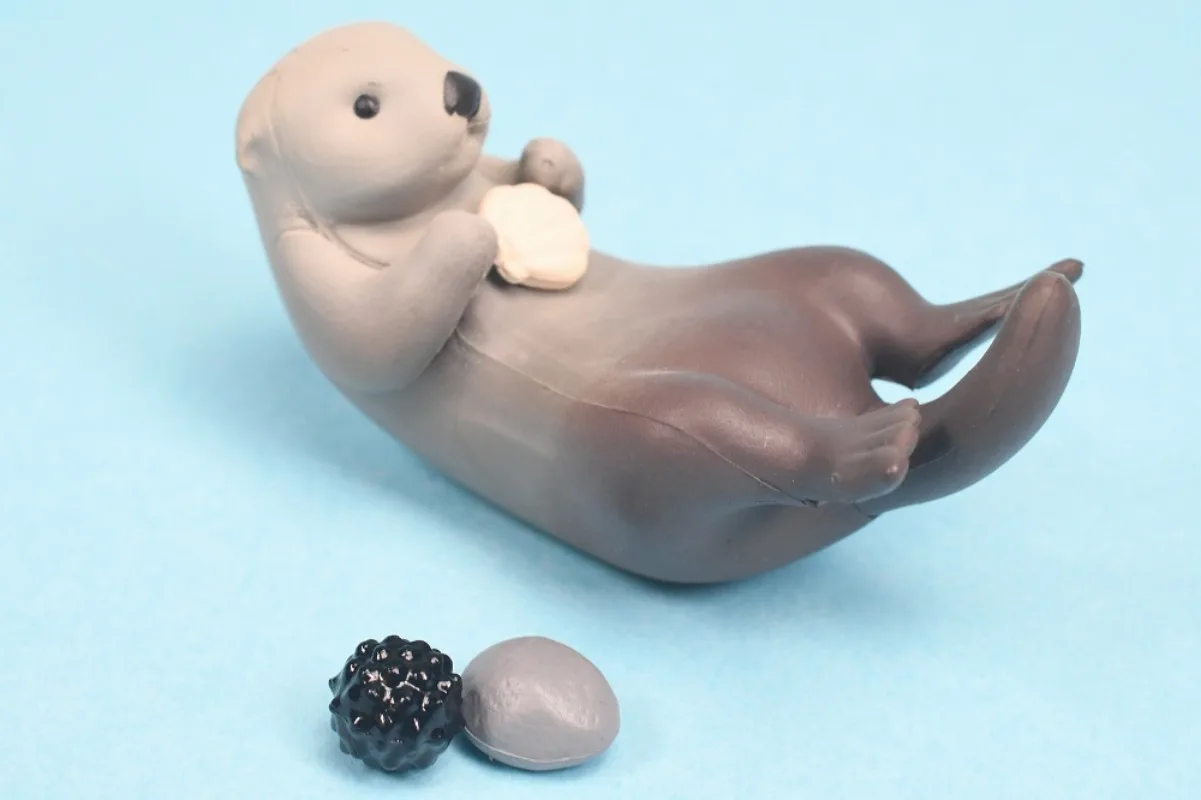 Pra-penjualan Juli 2025 Mainan Kapsul Tarlin Lucu Berang-berang Laut Wajah Rubbin Laut Kombu Bayi Di Perut Angka Ornamen Gashapon Renang