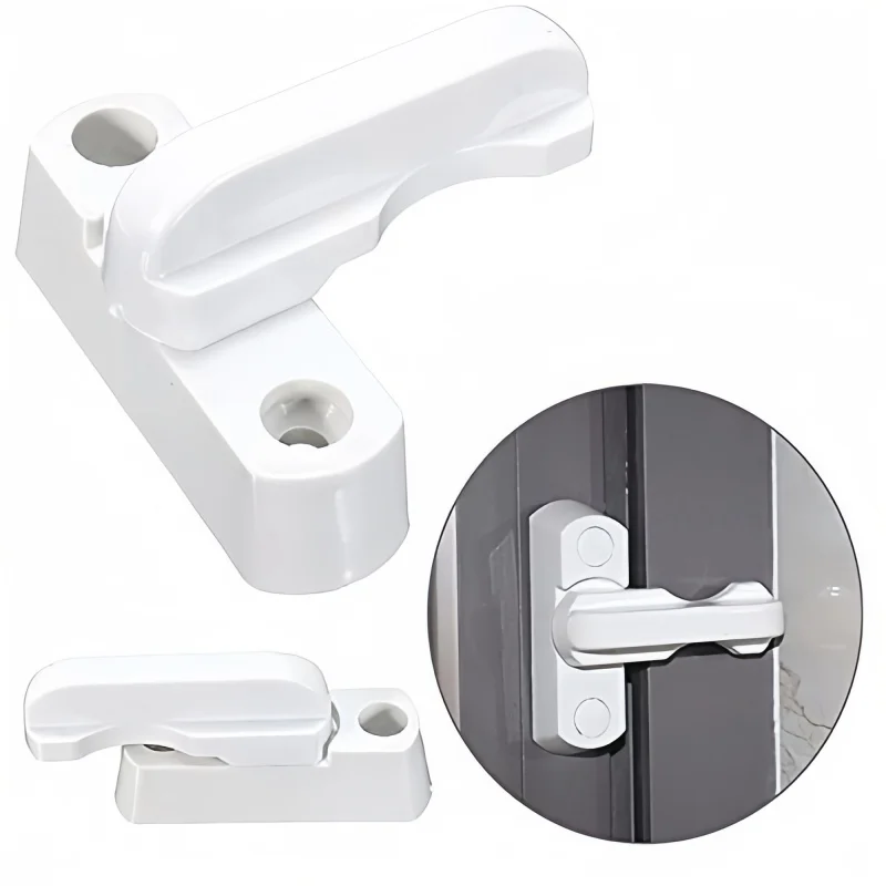 T-lock Plastic Steel Open Inside Outside Doors And Windows Special,Safety Lever Handle Sweep Lock Household Hardware Accessories