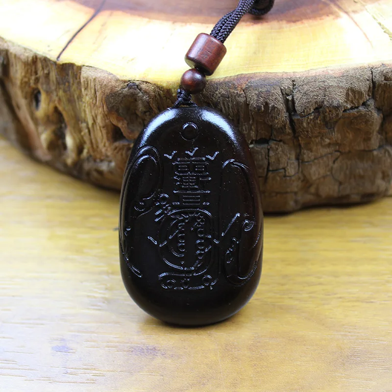 Traditional Chinese Thunder Struck Jujube Wood Double Sided Carved Xuanwu Emperor Pendant Lucky Blessing Amulet Handcrafted Fort 2