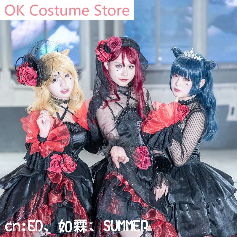 Anime! Lieblich! Einheit Live-Abenteuer Konzert gk Teufel Kuss Yoshiko Mari Riko Kleid Uniformen Cosplay Kostüm Frauen