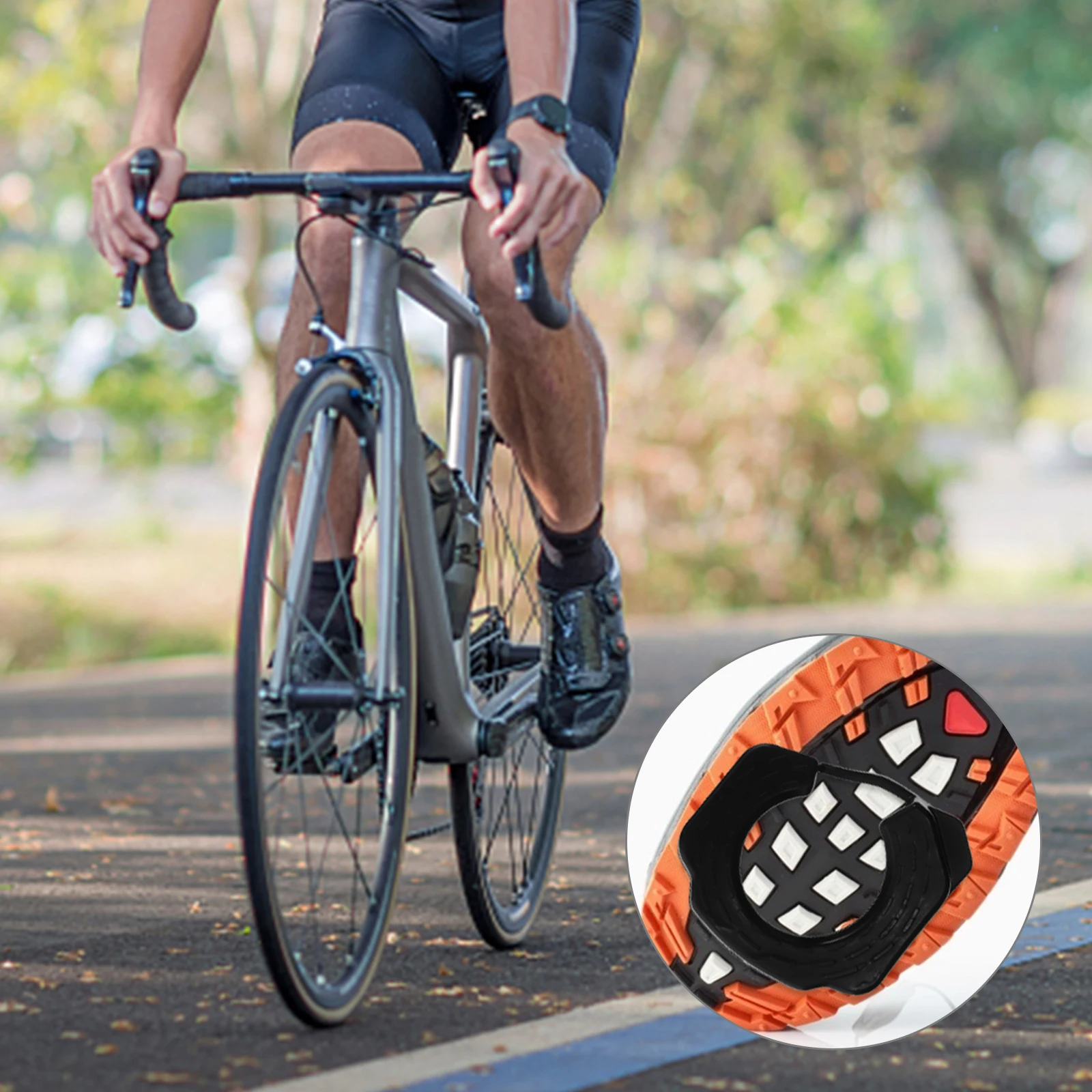 

1 пара велосипедных прогулочных чехлов, самоблокирующийся защитный чехол для педали для обуви для горных и шоссейных велосипедов, самоблокирующийся чехол