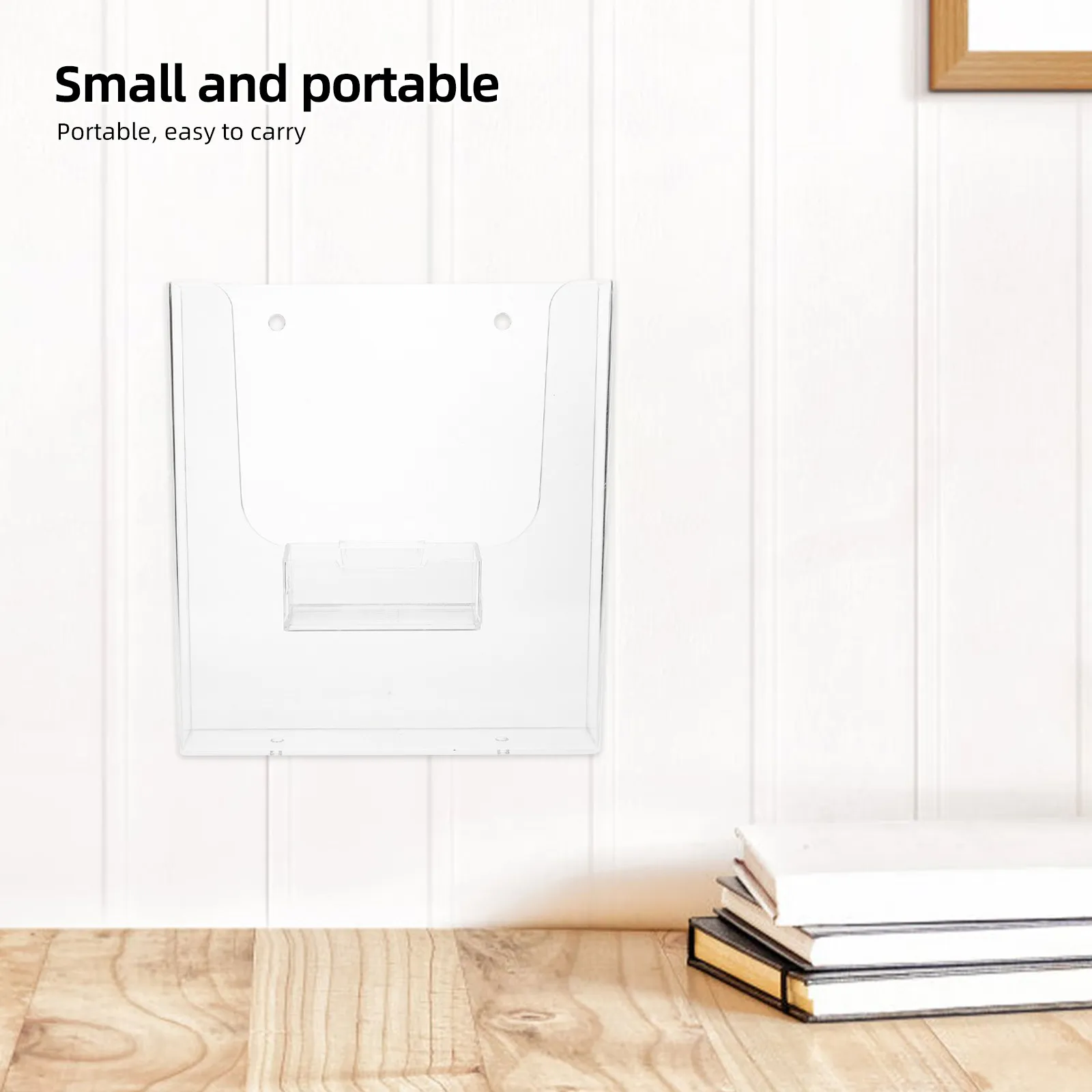 Clear Acrylic A4 Document Holder Wall Mounted Paper Display Stand for Files Bills Letters Menus Greeting Cards Brochures Retail view 3