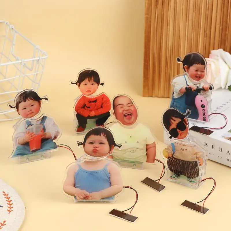 1 قطعة علامة الإعلان شريط لاصق تلقائيا الإبداعية موجة كهربائية هزة عرض حامل داعم