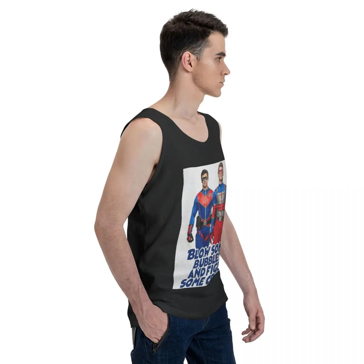 Blow Some Bubbles And Fight Some Crime Henry Danger 100% Cotton Men's Sweatshirt Vest Sleeveless Tees Men Tank Tops T-shirt